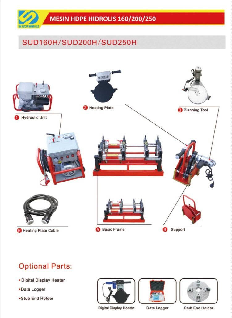 Mesin HDPE Butt Fusion Hidrolis 160/200/250 https://www.hargapipaair.com/mesinlashdpe