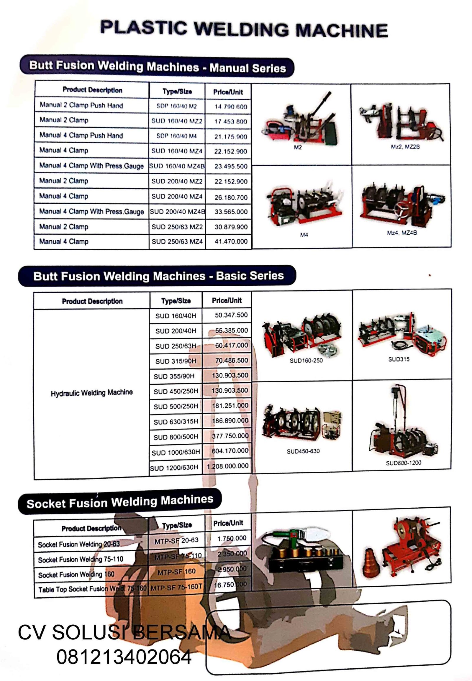 DAFTAR HARGA MESIN LAS HDPE DAN PPR TERBARU TAHUN 2021 - HARGA PIPA